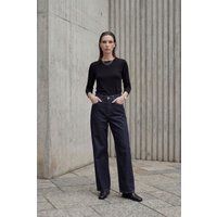Hochtaillierte Jeans mit geradem Bein