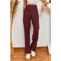Hochtaillierte Palazzo-Hose mit weitem Bein