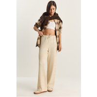 Weit geschnittene High-Waist-Hose
