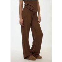 Strukturierte Strickhose mit weitem Bein