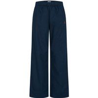 Locker sitzende Leinenmix-Hose mit weitem Bein