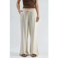 Weite Hose aus Leinenmischung