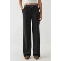 Strukturierte Hose mit geradem Bein