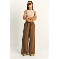 Weite Baumwollhose mit Kordelzug