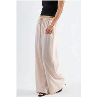 Weite Struktur-Hose mit Kordelzug