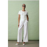 Elegante weite Bundfaltenhose mit Gürtel