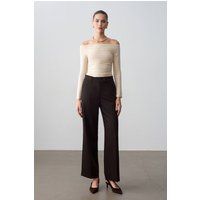 Weite Hose mit mittlerem Bund