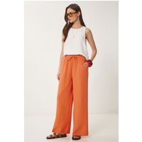 Luftige Wide-Leg-Hose mit Kordelzug