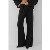 Strukturierte Strickhose mit weitem Bein