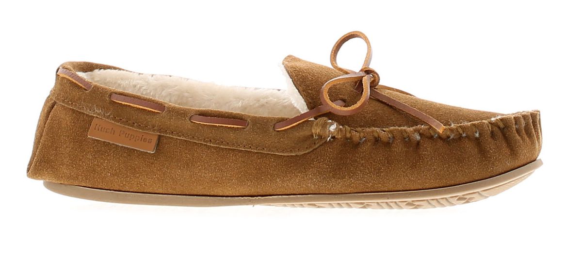 Bequeme Wildleder-Mokassin-Hausschuhe