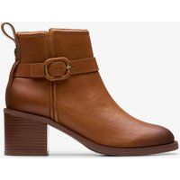Leder-Stiefeletten mit Schnallendetail