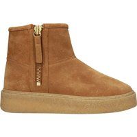 Veloursleder-Stiefeletten mit Reißverschluss
