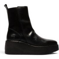 Leder Keilstiefel mit Plateau