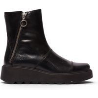 Moderne Leder-Plattform-Stiefeletten