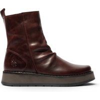 Lederstiefeletten mit Plateausohle