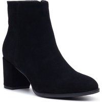 Wildleder Stiefeletten mit Blockabsatz