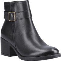 Leder-Stiefelette mit Schnallenriemen