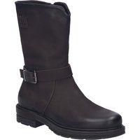 Wadenhohe Lederstiefel mit Schnalle