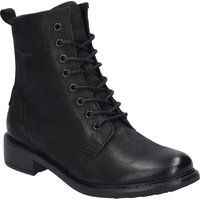 Minimalistische Leder-Schnürstiefeletten