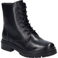 Geschnürte Glattleder-Stiefeletten