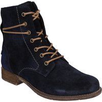 Geschnürte Ankle Boots aus Veloursleder