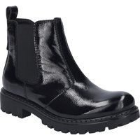 Lackleder Chelsea-Boots mit Profilsohle