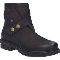 Leder-Stiefeletten mit Schnallenriemen