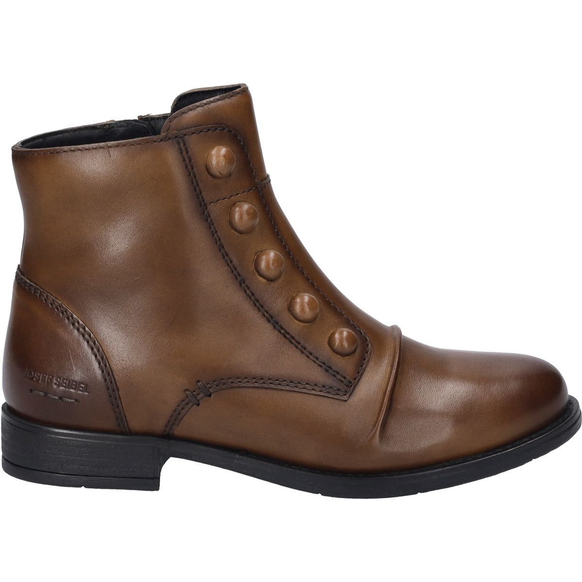 Elegante Lederstiefeletten mit Zierknöpfen