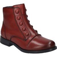 Leder-Stiefeletten mit Knopfverzierung