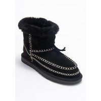 Lammfell-Gefütterte Wildleder-Mokassin-Stiefel