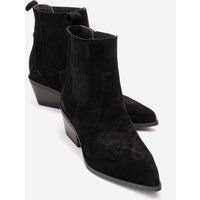 Bestickte Western-Stiefeletten aus Wildleder