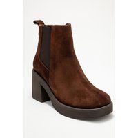 Plateau-Stiefeletten aus Wildleder