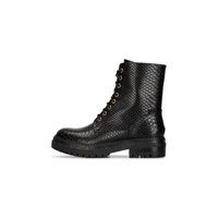 Schnürstiefel mit Schlangen-Prägung