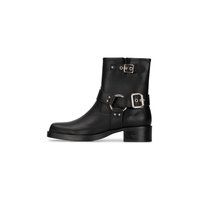 Biker-Stiefeletten mit Nietengurt
