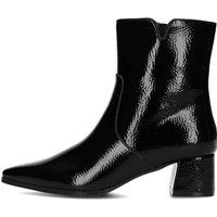 Glänzende Ankle Boots mit Blockabsatz