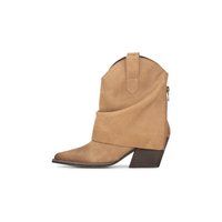 Western-Stiefeletten aus gerafftem Wildleder