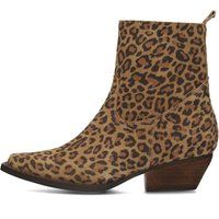 Western-Stiefeletten mit Leopardenmuster