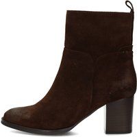 Wildleder-Stiefeletten mit Blockabsatz