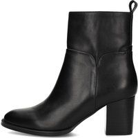 Elegante Lederstiefeletten mit Blockabsatz