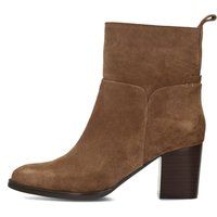 Elegante Wildleder-Stiefeletten mit Blockabsatz