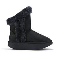 Lammfell-Boots mit Rocker-Sohle
