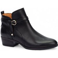 Elegante Leder-Stiefeletten mit Blockabsatz