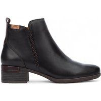 Klassische Leder-Stiefeletten mit Ziernaht