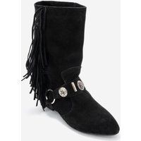 Western-Stiefel aus Wildleder mit Fransen