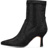 Glitzernde Stretch-Gewebe Sock Boots