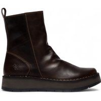 Schlichte Leder-Plateau-Stiefeletten