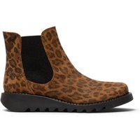 Leopard-Print Wildleder Chelsea Boots
