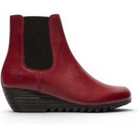 Leder-Chelsea-Boots mit Keilabsatz