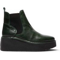 Leder Chelsea Plateau Stiefeletten