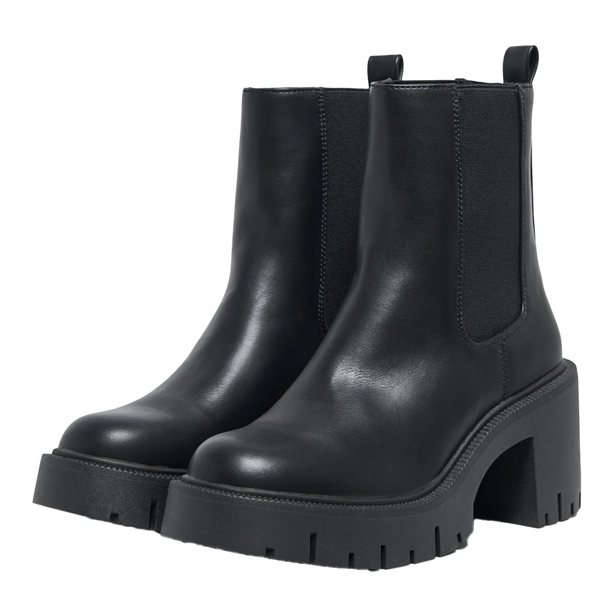 Plateau Chelsea-Boots mit Blockabsatz
